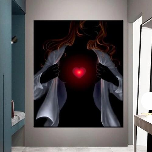 Aestheticism DIY 5D Full Round Diamond embroidery Cross stitch " heart" Diamond Painting Cross Stitch Patterns Home Decor gift