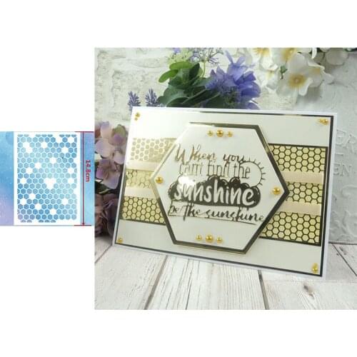 Background Dies Honeycomb Metal Cutting Dies Mould for DIY Scrapbooking Embossing Paper Cards Crafts 2019 New