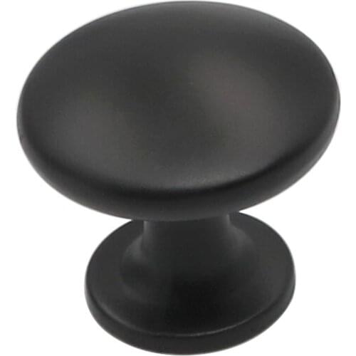 Goldenwarm Cabinet Pulls Black Cabinet Hardware Round Furniture Handle Knobs for Bathroom Kitchen Door Knobs Diameter 1-1/10in