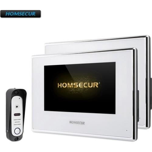 HOMSECUR 4 Wire Video Door Entry Security Intercom with IR Night Vision BC051HD-S+BM718HD-W