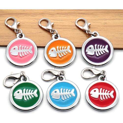 Wholesale 100Pcs Dog ID Tag Custom Pet id Tags Collar Accessories Personalized Puppy Nameplate for Small Medium Dogs Chihuahua
