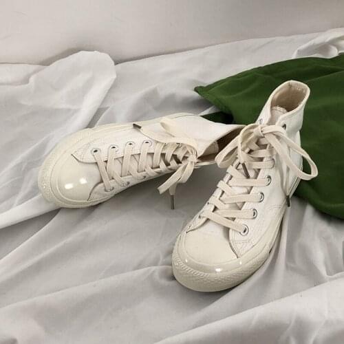 High-top Womens Shoes 2020 Spring Autumn New Canvas Shoes White Brand Sports Shoes Wild Casual Shoes Harajuku White Shoes Women