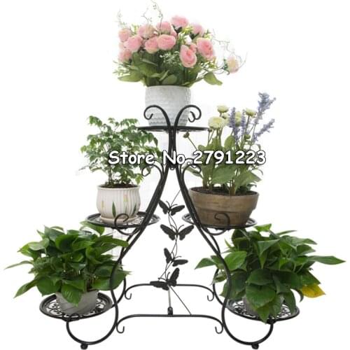 Classic Plant Stand, Metal Flower Herbs Holder Garden Patio Shelves for Plant Flower pot rack Display stand Indoor and Outdoor