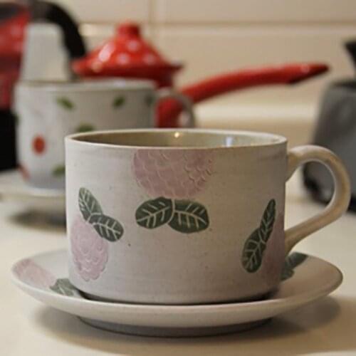 Coffee Mugs Milk Drinkware Cups Handwork Japanese Style Afternoon Tea Cup Retro Ceramic Water Home Gift Mug Band Tea Trays