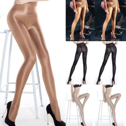 High Gloss Pantyhose Tights Elastic Oil Shiny Glossy Stockings Hosiery Plus Size