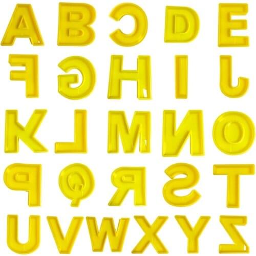 L5YD 26 English Letters Jewelry Pendant Alphabet Silicone Mold DIY Epoxy Resin Mould