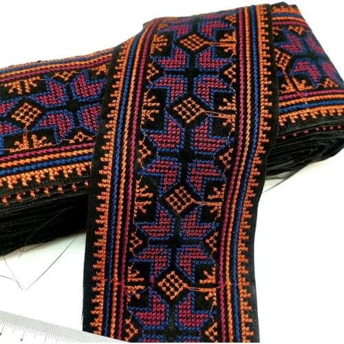 1 Yards EmbroideryTrims Ribbon Sewing Appliques Clothes Embellishment Fabric Craft Diy Handmade National Style