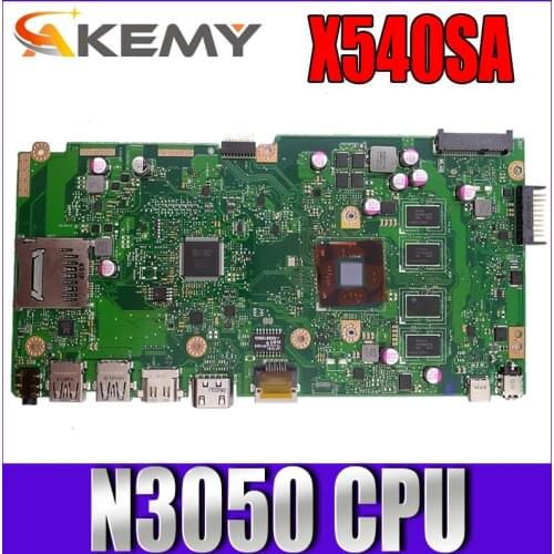 Akemy X540SA Laptop motherboard for ASUS VivoBook X540SA X540SAA original mainboard 4GB-RAM N3050 CPU