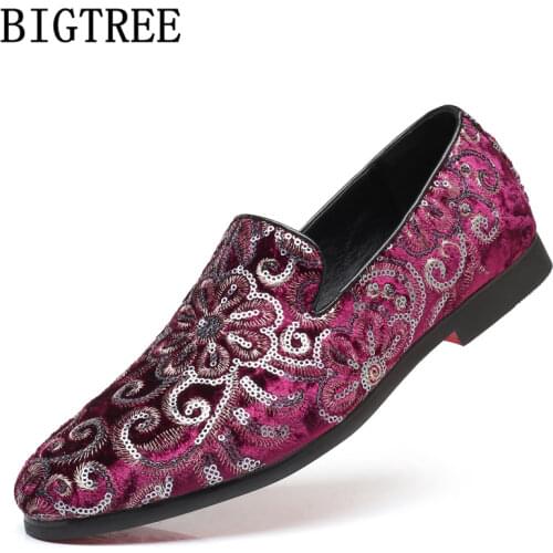 New Arrival 2020 Formal Shoes Men Dress Loafers Glitter Coiffeur Italian Shoes Men Wedding Shoes Men Elegant Erkek Ayakkabi Buty