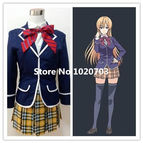 Food Wars Shokugeki no Soma Erina Nakiri Megumi Tadokoro Cosplay Costume