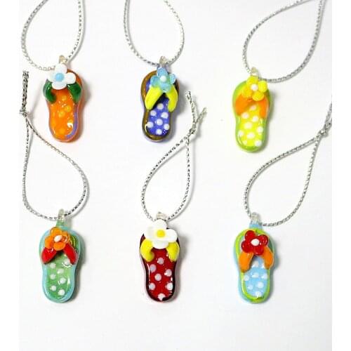 Hanging Figurine Mini Glass Slipper Art Ornaments Home Decor Cute Christmas Tree Pendant Charms Accessories Festival Party Gifts