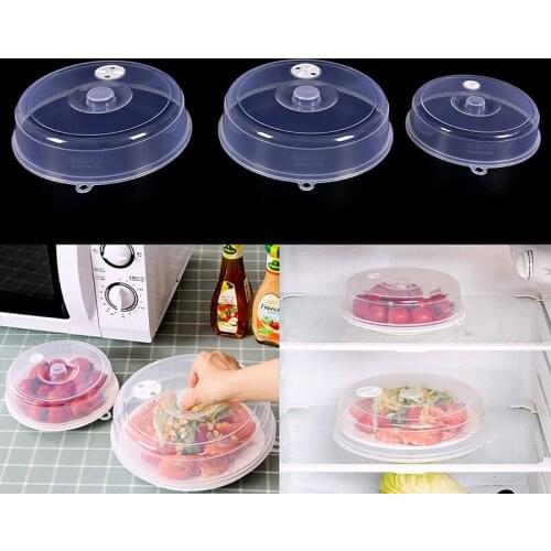 Clear Microwave Plate Cover Food Dish Lid Ventilated Steam Vent Kitchen Cooking