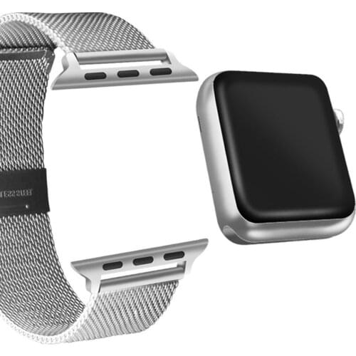 Suit For Apple Watch iwatch 38mm 40mm 42mm 44mm Braided 06 Line Double Insurance Buckle Mesh Belt Beautiful stylish Watch Strap
