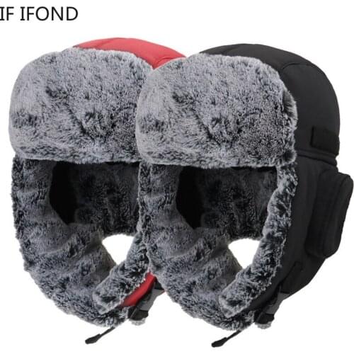 New 2020 Winter Casual fashion Hat Soviet Bomber pilot Hats Faux Fur Outdoor Warm Thicker Caps with Ear Flap gorro ruso hombre