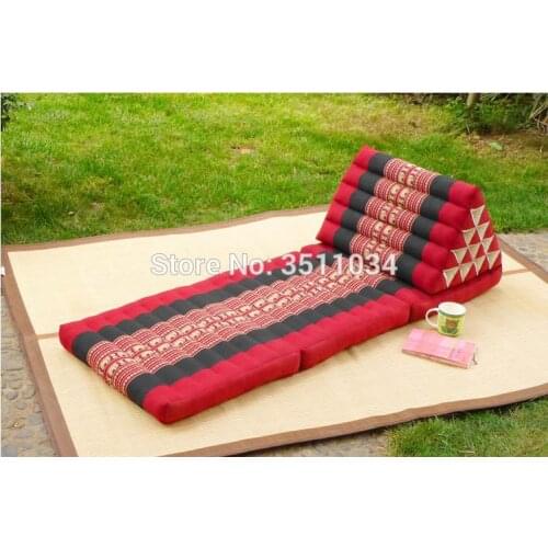 Foldout Southeast Asia Cushon 100% Kapok Filling Thai style window mat 180x55x40cm Tatami mat Floor Folding Chaise Lounger