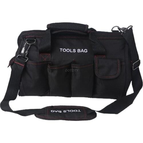 OOTDTY Tool Bag Portable Waterproof D Multi-function Electricians Bag Multi-function Canvas Organizer Tool 14/16/18-inch