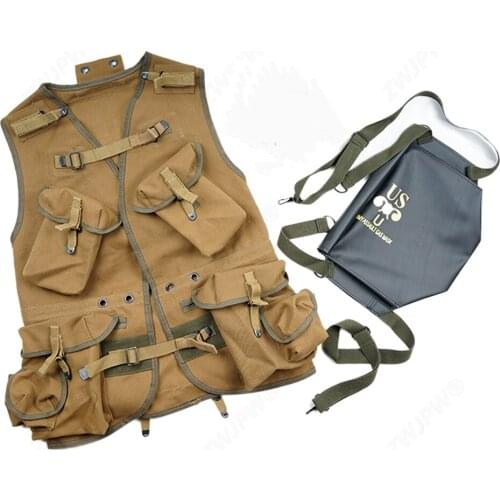 WWII WW2 US ARMY BASIC D-DAY ASSAULT TROOP PACKAGE KHAKI EQUIPMENT SET SOLDIER MILITARY COLLECTION WAR REENACTMENTS