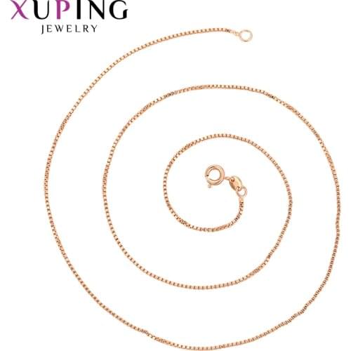 Xuping Rose Gold Color Plated Trendy Necklace for Women Environmental Copper Jewelry Thanksgiving Gifts 45274
