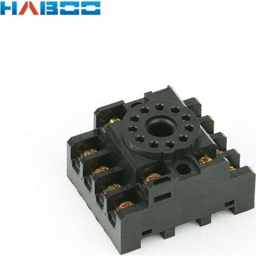10pcs/lot HABOO Relay socket (PF113A),REED RELAY SOCKET,relay 11 pin socket screw type switch socket