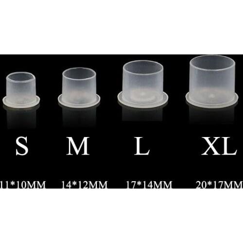 100pcs Plastic Disposable Tattoo Ink Cups Holder Permanent Makeup Pigment Clear Holder Container Cap Tattoo Accessory