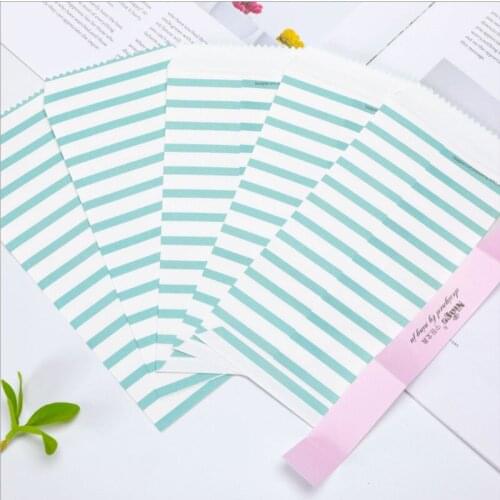 150pcs wholesale cartoon pattern envelope Child stationery DIY Romantic blue stripes Gift random 19.5*9CM