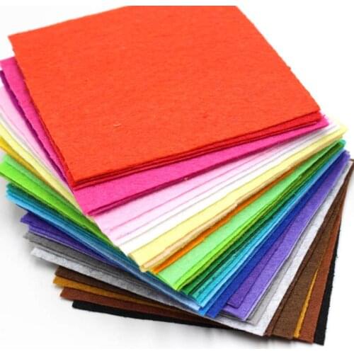 40pcs/lot 40 Colors Diy Non-Woven Felt Fabric Cloth Felts Feltro Fabric Square Embroidery Scrapbooking Craft
