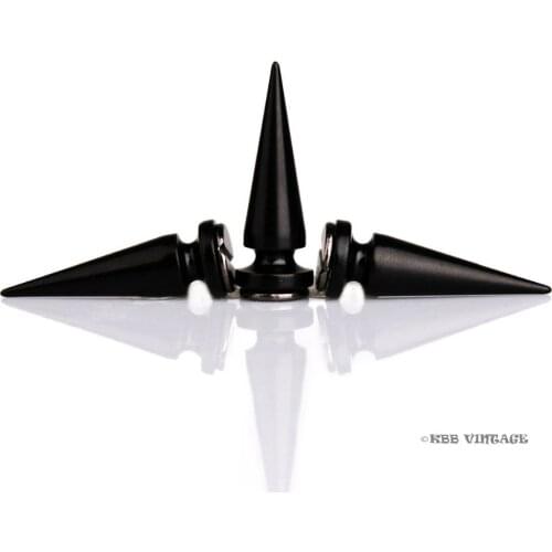 50pc Metal Spikes Screwback Spikes Punk Studs 1 1/8'' Biker Black