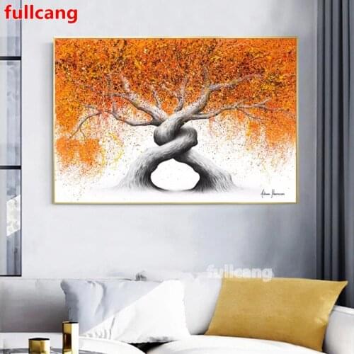 Colorful Tree 5D DIY Diamond Painting full square plant tree of life diamond embroidery mosaic painting Home Decoration JX2141
