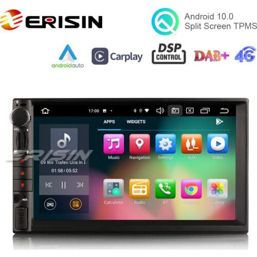 Erisin ES8149U 7" Universal 2 Din Android 10.0 Car Stereo DSP CarPlay & Auto GPS TPMS DAB+ 4G Radio 64G