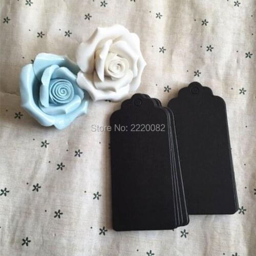 Free shipping 300 pcs a lot 4x9cm blank 350 gsm black paper tag/baking price tag/garment printed paper tag/gift packing tag