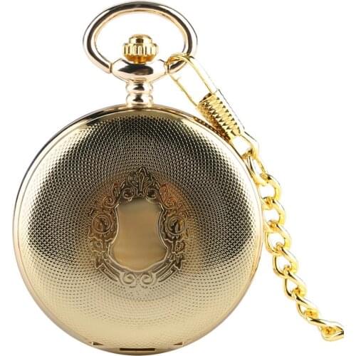 Top Luxury Gold Steampunk Mechanical Pocket Watch Hand Winding Clock Pendant Chain Clock for Men Women reloj bolsillo de cuerda