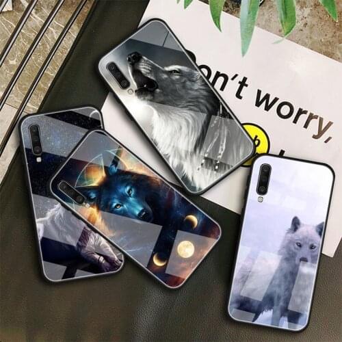 The Wolf Tempered Glass Case For Samsung Galaxy A10S A10E A20S A20E A30S A40 A50S A60 A70 A80 A90 A6 A7 A8 Shell