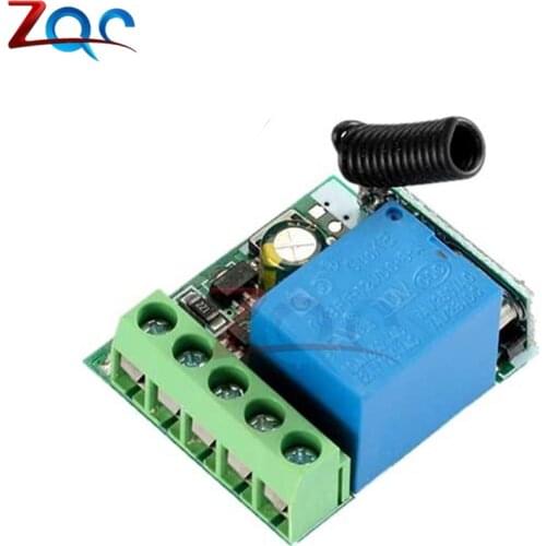 DC 12V 1 Channel 433MHz RF Wireless Relay Module Remote Control Switch Receiver Board for Arduino Smart Home