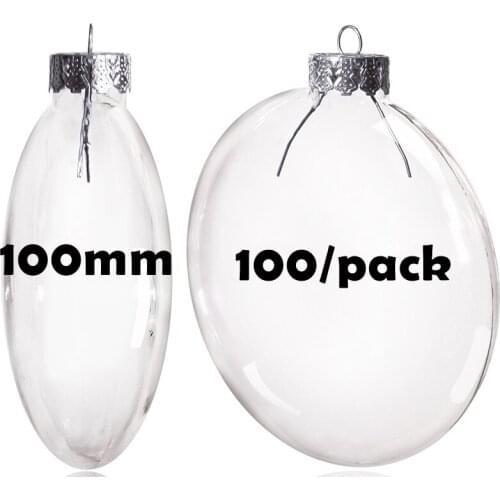 Free Shipping DIY Paintable Christmas Decoration Ball 100mm Glass Disc Ornament, 100/Pack