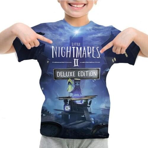 Boys 3D Print Little Nightmares 2 T Shirts Children Short Sleeve Cartoon T-shirts Kids Summer Tshirts Camiseta Toddler Tee Tops