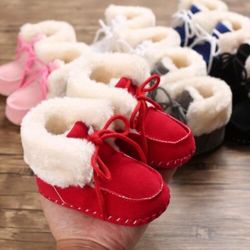Focusnorm 6 Colors 0-18M Fashion Cute Baby Girl Boy Snow Boots Winter Booties Infant Toddler Newborn Crib Shoes