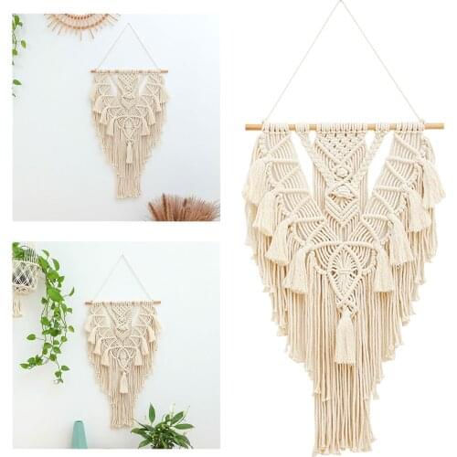 Macrame Tapestry Handwoven Tassel Bohemian Wall ing Art Decoration
