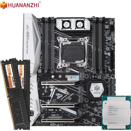 HUANANZHI X99 TF Motherboard with Intel XEON E5 2620 V3 with 2*8G DDR4 NON ECC Memory Combo Kit Set NVME SATA 3.0 USB 3.0