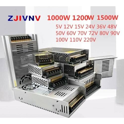 Switching Power Supply for Led CCTV Light Transformer 1000W 1200W 1500W AC 110V 220V To DC 60V 70V 80V 90V 100V High Quality
