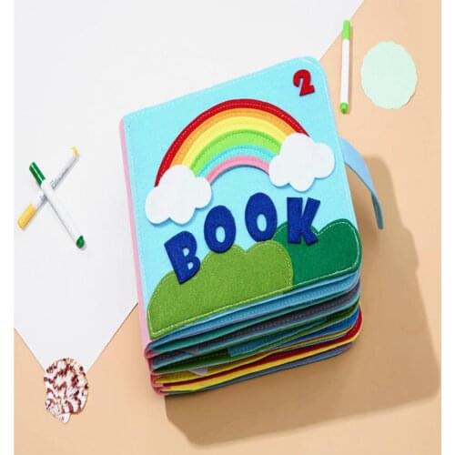 Touch And Feel Baby Colored Fabric Book Crumpled Activity Books Toys