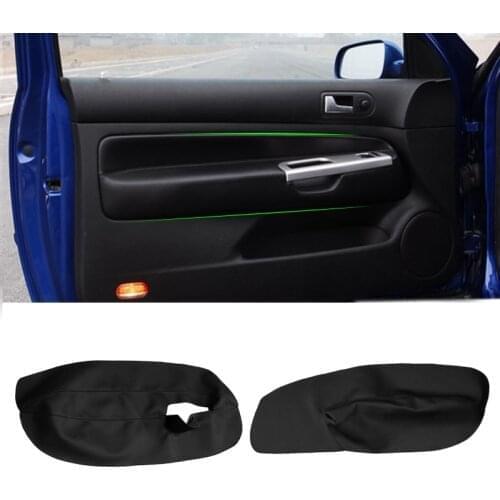 ONLY 3 Doors Car Armrest Leather Cover For VW Golf 4 MK4 Bora Jetta 1999 - 2005 Front 2 Door Armrest Panel Cover Sticker Trim