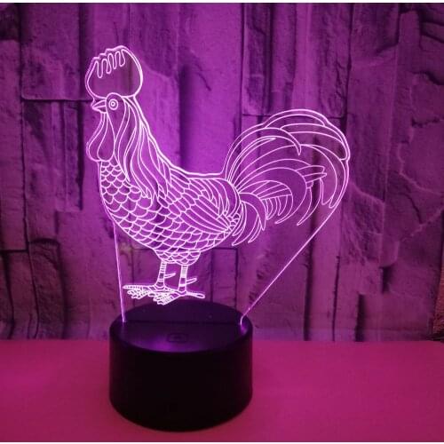 Colorful 3d Led Lamp Acrylic Vision Stereo Touch Usb Table Lamps For Living Room 7 Color Change Christmas Decorative Lights
