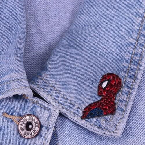 Creative Marvel Badge Avengers Spiderman Metal Brooch Couple Holiday Gift Clothing Hat Trendy Accessories Pin