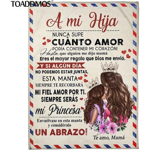 Manta especial para hija - A Fleece Blanket Premium Letter Letters To To My Daughter Express Love Throw Blanket for Sofa Bedroom