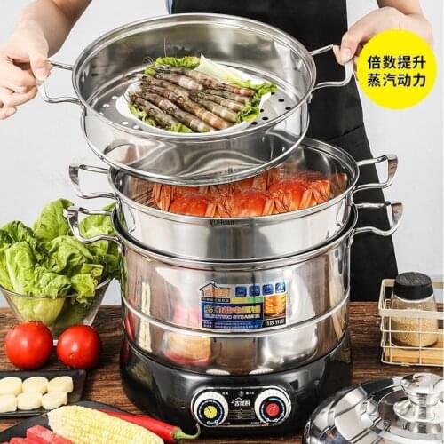 220V Electric Steamer Multi-functional Household Large-capacity Steamer Multi-layer Commercial Kitchen Steamer
