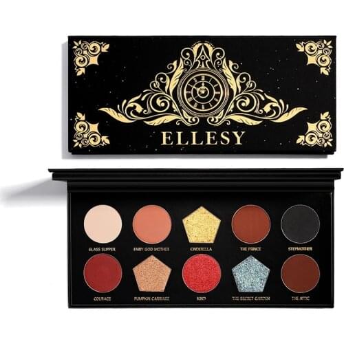 10 Color Eyeshadow Palette Pigmented Shimmer Matte Glitter Eyeshadow Pallete Waterproof Cosmetic Metallic Diamond Makeup Pallete