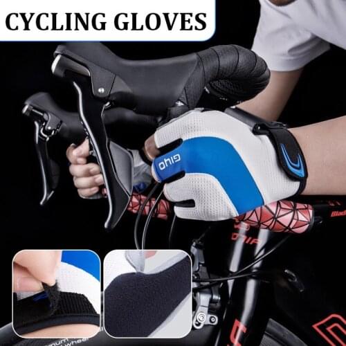 Cycling Gloves Anti Slip Shock Absorbing Padded Breathable Half Finger Gloves Accessories for Men/Women SAL99