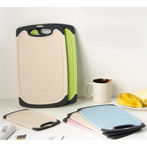 Wheat Straw Cutting Board Fruit Vegetable Meat Multifunctional Chopping Plank Non-Slip Antibacterial Household Kitchen Worker