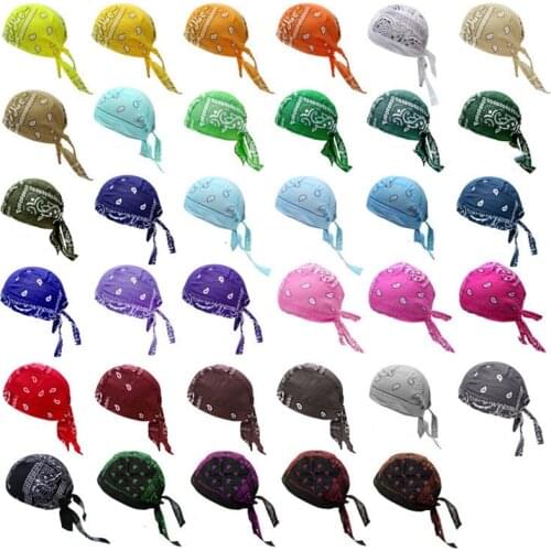 Skull Cap Cycling Helmet Liner Head Wrap Scarf Pirate Hat Bandana Running Beanie