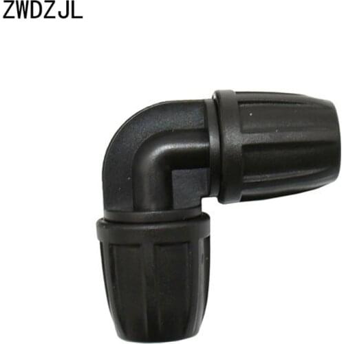 Irrigation 3/8 hose elbow barb Connector knee 90 degrees Lock elbow 8/11 hose repair adapter Irrigation System Fittings 30pcs